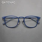 Оправа из чистого титана для очков для мужчин и женщин, винтажная квадратная оптическая оправа для близорукости, роскошные брендовые, 2022