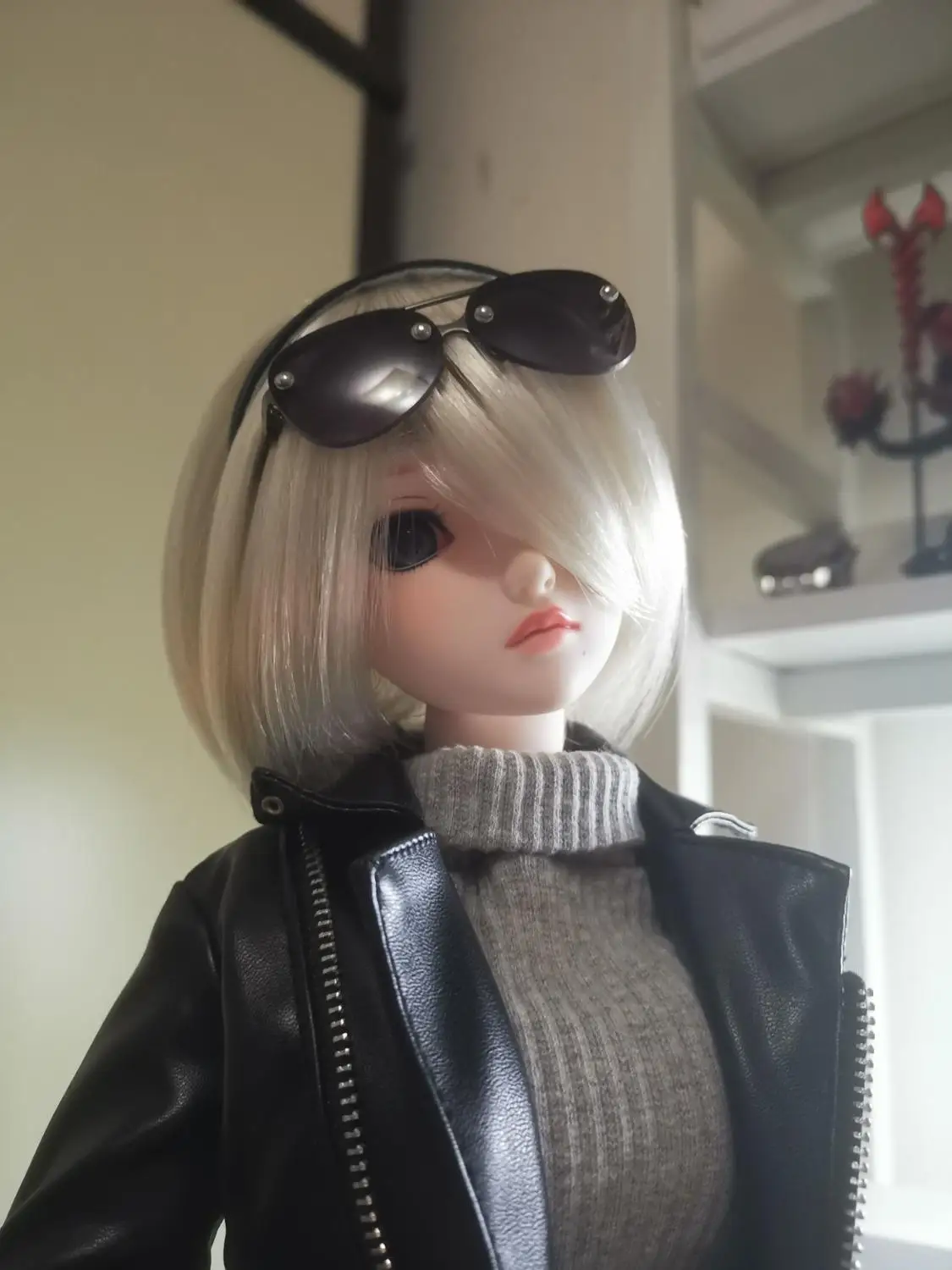 

G10-382 handmade toy 1/12 GSC ob11 Doll BJD/SD doll props Accessories Fashion half-circle sunglasses 1 pcs