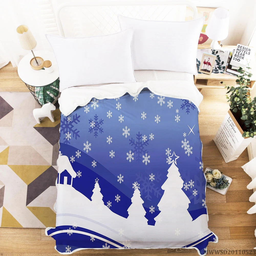 

Christmas Series Design Blanket 3D Creative Pattern Design Blanket Soft Bedroom Decor Bed Gift For Kids