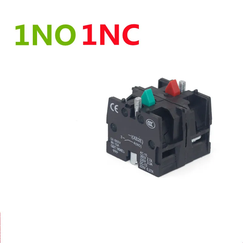 XB2 Контактный блок 1 шт. ZB2-BE101C нормально открытый без ZB2-BE102C NC кнопочный джойстик