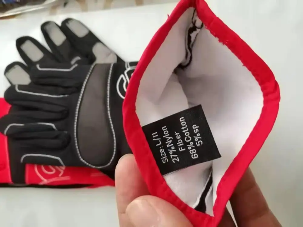 2016car racing gloves polyester leate long finger fit men and women size M L XL. |