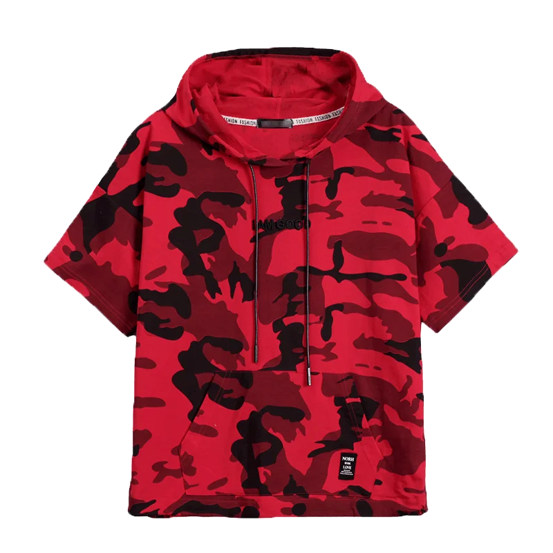 

T-shirt for girls in spring and summer of 2021 Korean version the new relaxed ins Port Wind Camouflage Sports Topcoat students