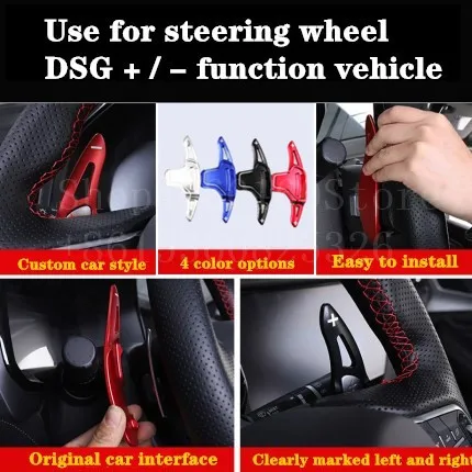 Рычаг переключения передач Puou 2 шт. Алюминиевый на руль для Hyundai LA FESTA|Рулевые