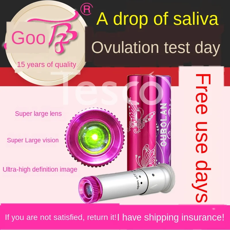 

Детектор овуляционного периода с большими линзами, точный слюнявчик для подготовки к беременности, бумага для тестирования овуляции