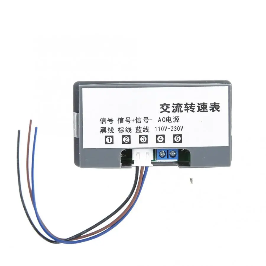 LED Digital Display Speed Meter High Accuracy 4 Digits Reading Tach Hour RPM AC Tachometer Speedometer With Hall Sensor | Инструменты