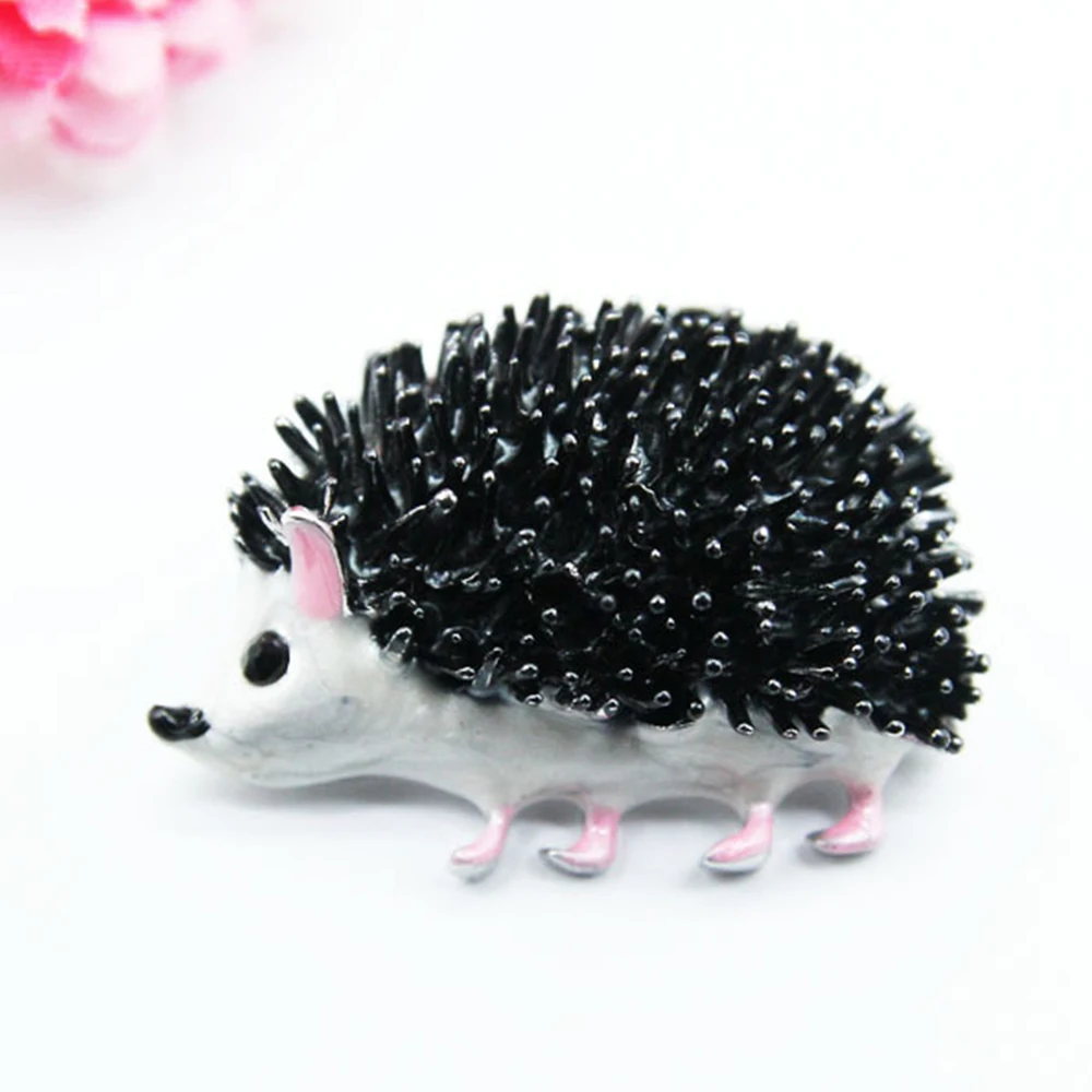 Модные черные броши в виде ежика булавка поркупина Детское пальто искусственная