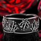 Парное кольцо в виде грибов, креативное ювелирное изделие из нержавеющей стали с изображением леса и растения, свадебная бижутерия для помолвки, Подарок на годовщину