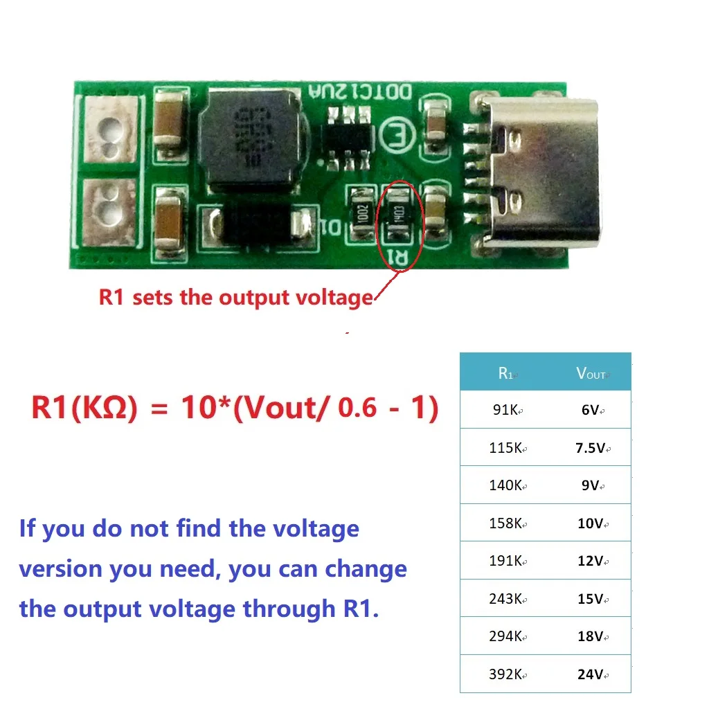 9 Вт mini Type C USB DC 5 В до 6 в 12 15 24 повышающий преобразователь постоянного тока PWM PFM