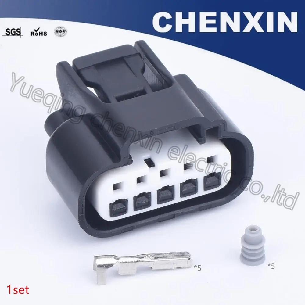 Черный 5-контактный Герметичный Женский фотоэлектрический соединитель кабеля 1 2