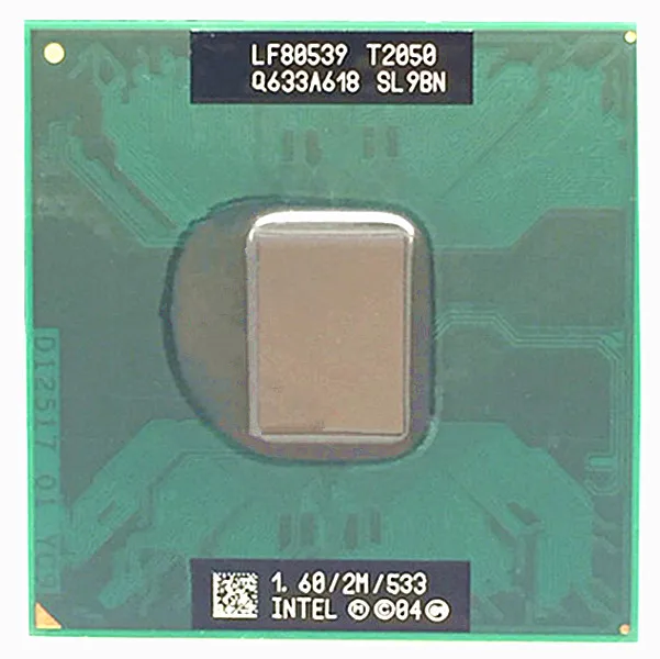 Бесплатная доставка Для процессора intel Core 2 Duo T2050 CPU 2M Cache/1 6 ГГц/533/двухъядерный