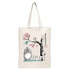 Сумка для покупок Studio ghiвеликолепная женская сумка-тоут из аниме Kawaii Spirited Away, холщовая складная сумка для покупок, Эко сумка через плечо
