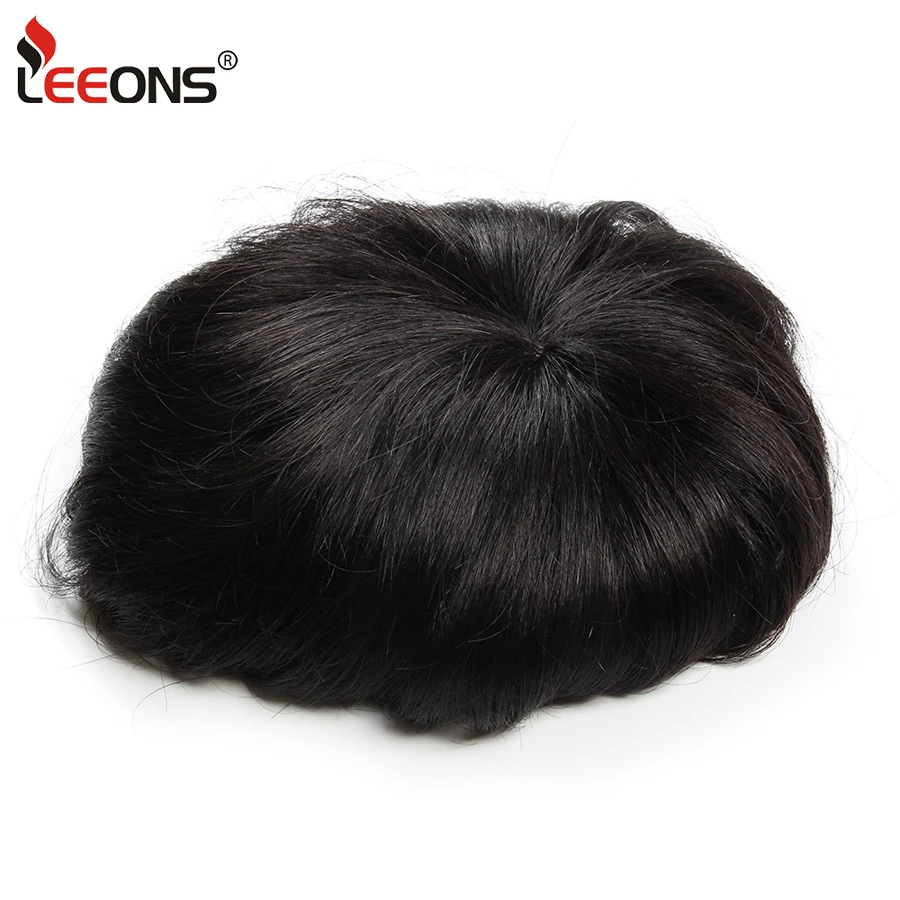 Leeons дешевые швейцарские кружевные волосы системы мужские Toupee Сильный узел