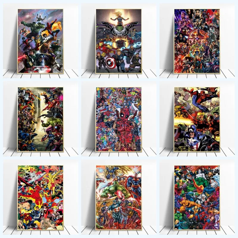 

Постеры на холсте с изображением героев Диснея, Marvel, Мстители, Капитан Америка, HD принты, Настенная картина для спальни, украшение для комнат...