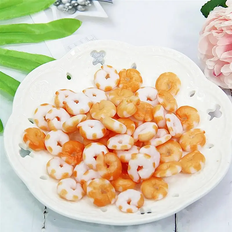 

20PCS Artificial Food Decorative Fake Realistic Shrimp Simulation Food Kids Toy Tricky props