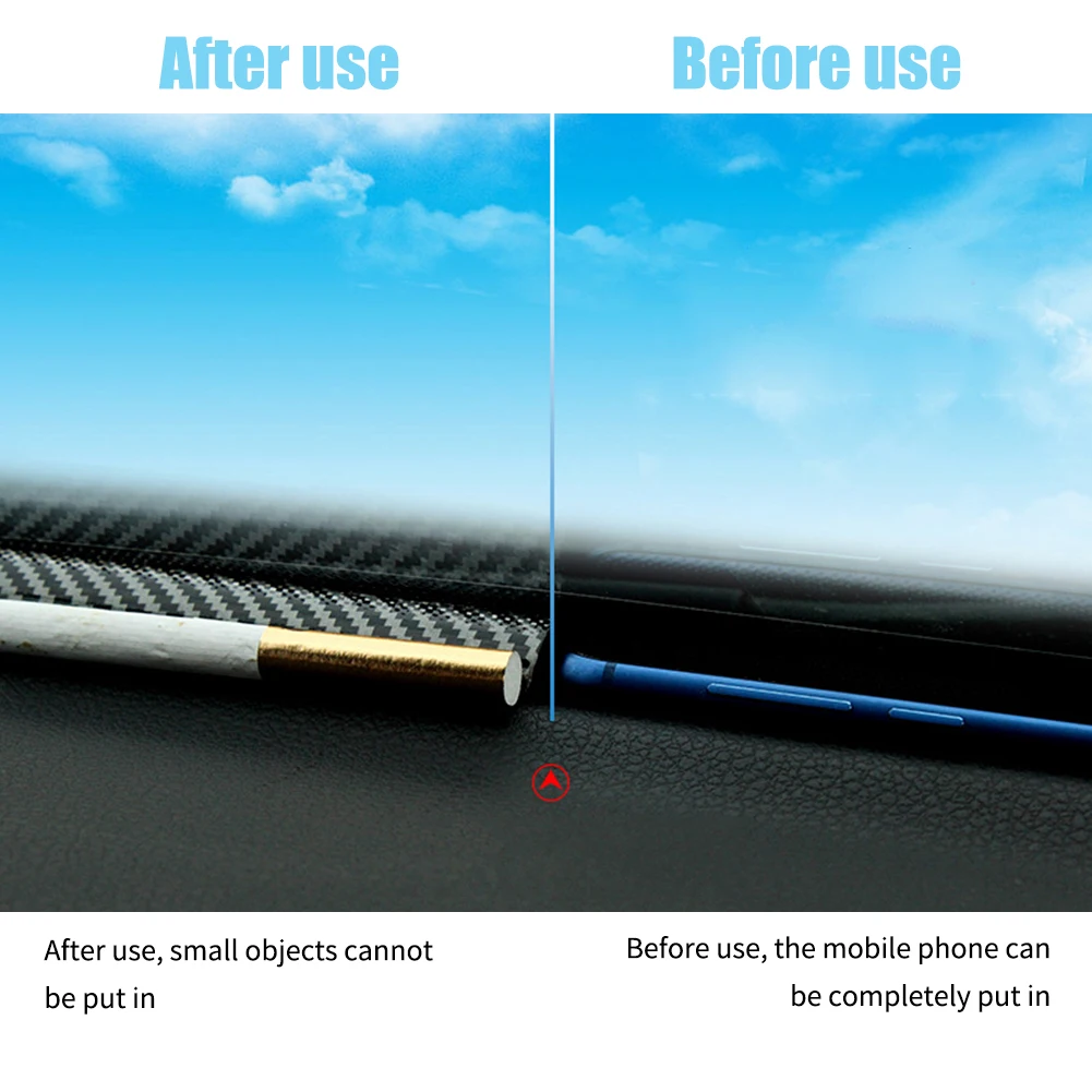 

160cm Universal Windshield Noise Insulation Accessories Dashboard Edges Elastic Carbon Fiber Dustproof Auto Car Sealing Strip