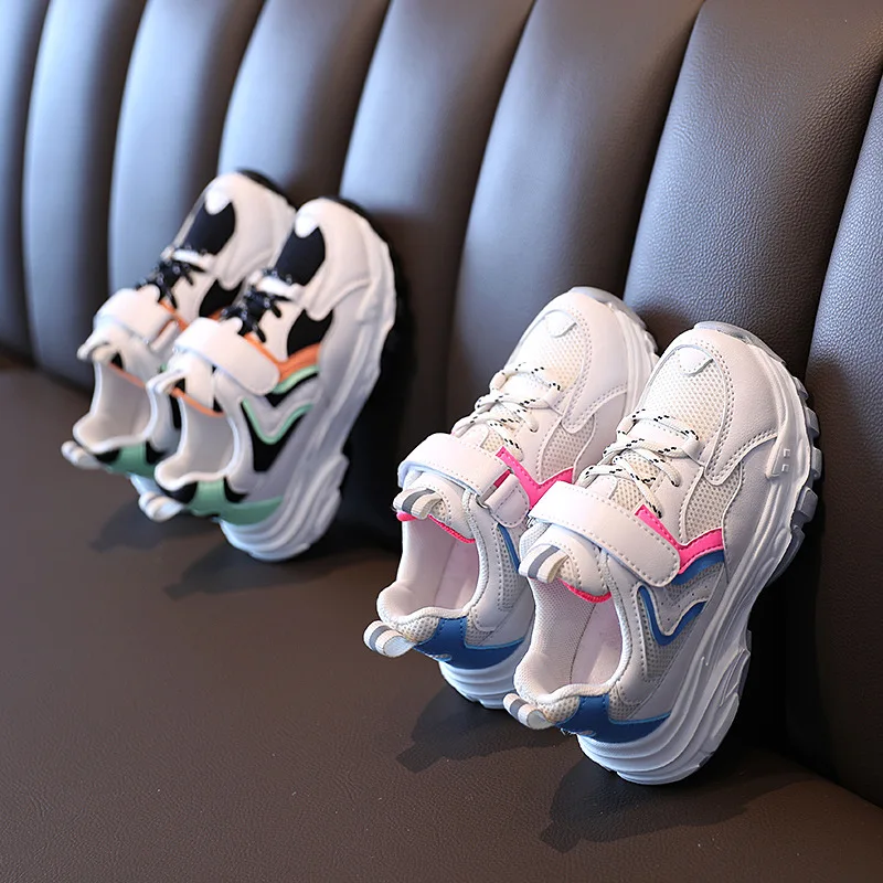 

2020 Spring Autumn Girls Boys Sports Shoes Children Mesh Sneaker Breathable Student Casual Shoes Soft Bottom Outdoor Kids Shoes