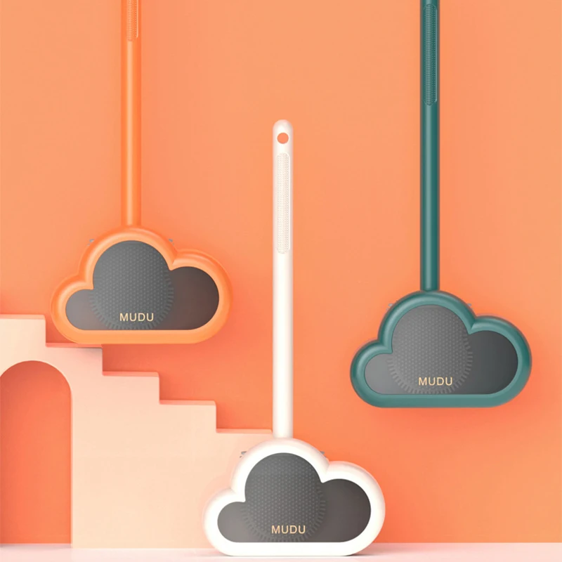 

Облачная щетка для туалета без мертвых углов, домашняя щетка для туалета, настенная подвесная силиконовая щетка с длинной ручкой, щетка для ...