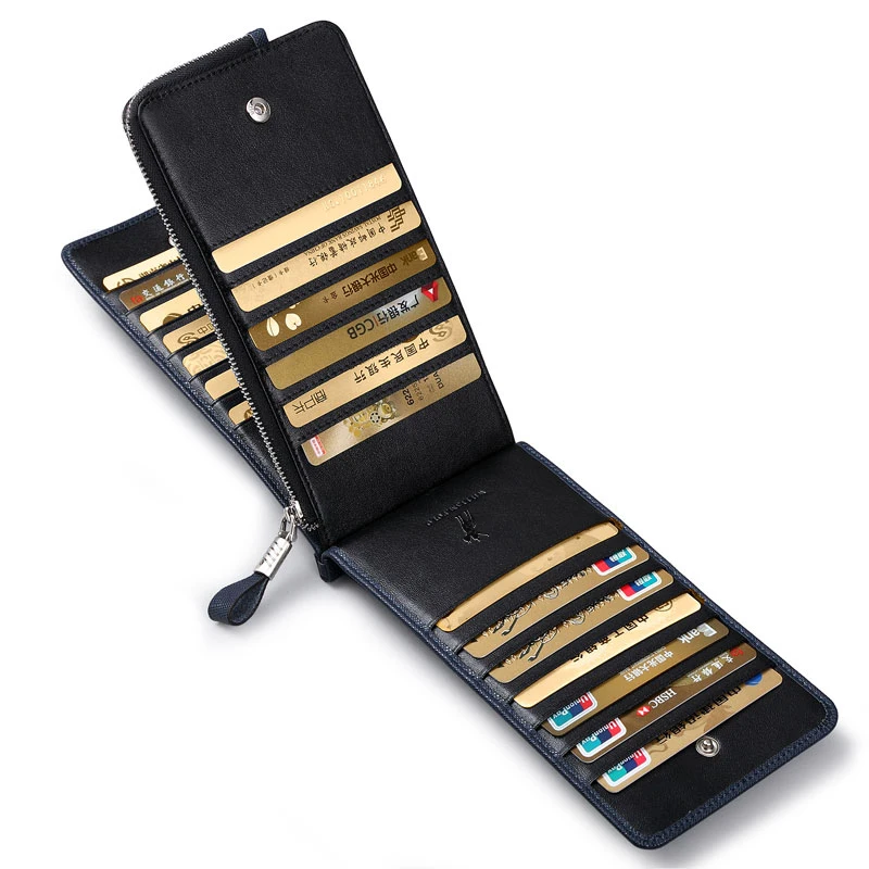 Бумажник поло WILLIAM мужской кошелек длинный тонкий кожаный чехол для банковских