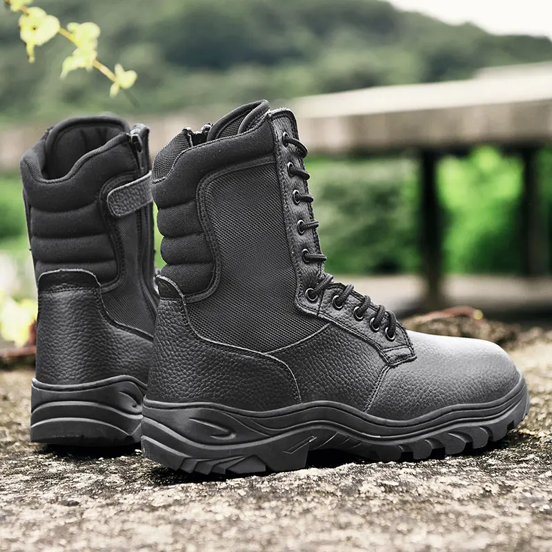 combat army home for mens hightop tenis leather Winter top safety High dress work mens men sneakers high man black shoes casual