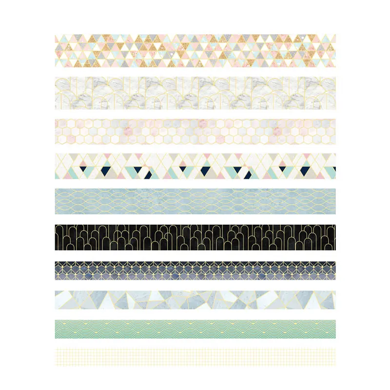 

10 Pcs Washi Tape Foil Masking Tape Decorative Adhesives for Art DIY Craft Supplies Planners Scrapbook Gift Wrapping Washi Tape
