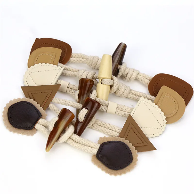 1Pair Leather Resin Horn Toggle Closure Coat Jacket Duffle Clip Pin Holder Sewing Fasteners Cardigan Wrap Shawl DIY Accessories | Дом и сад