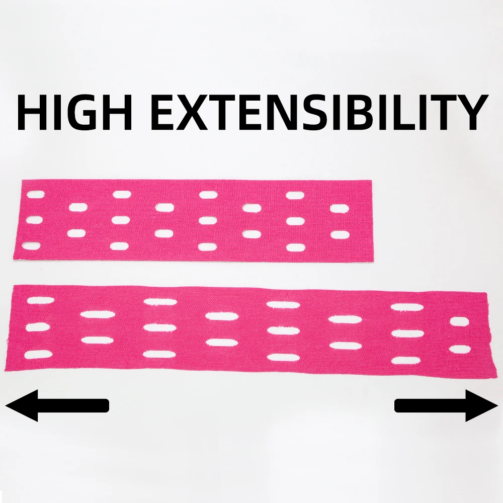 Кинезиологическая лента Kindmax с отверстием медицинская эластичная спортивная для