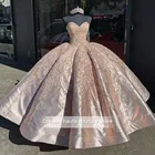 Розовые пышные платья, бальное платье, милое кружевное атласное с аппликацией, 16 платьев