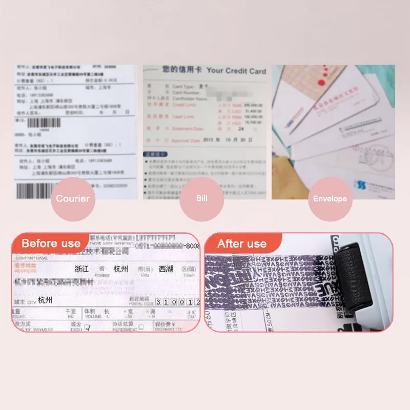 

Identity Privacy Protect Stamp Security Theft Guard ID Security Roller Information Coverage Messy Code Data Protector
