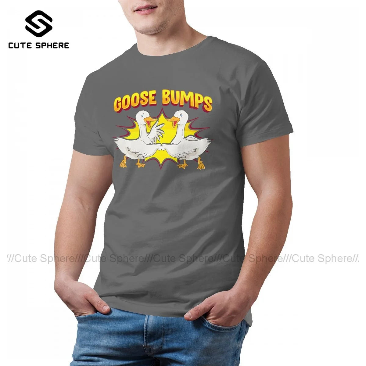 

Goose T-Shirt Summer Cute 100 Cotton T Shirt Graphic Short-Sleeve Tshirt Mens Oversize
