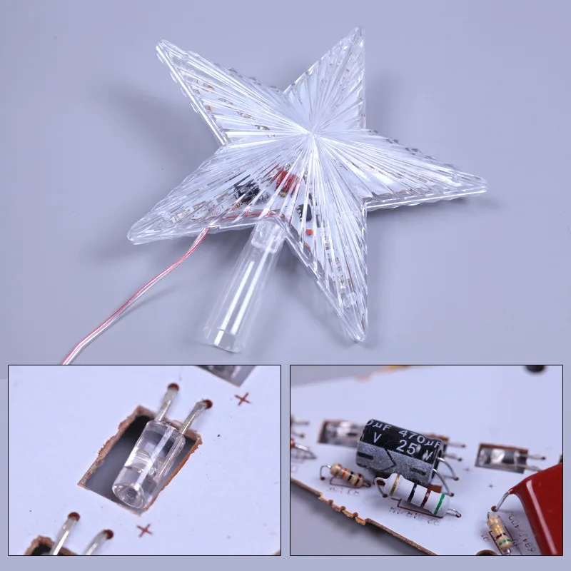 Рождесветильник ка звезды Разноцветные Украшения для рождественской елки