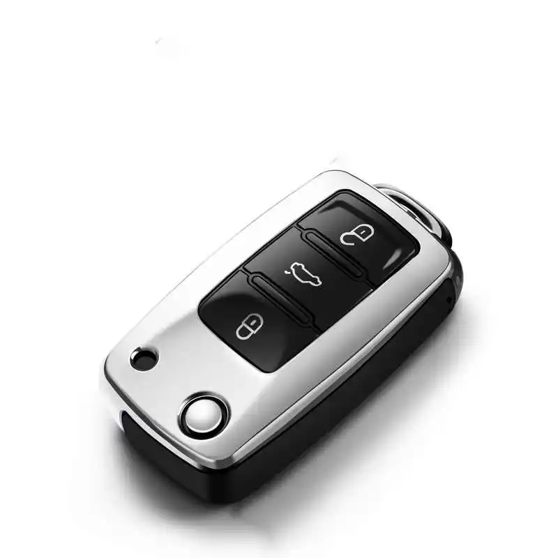 ТПУ чехол для ключей автомобиля Fob крышка оболочка рамка VW Polo Golf Passat Touareg тигуан