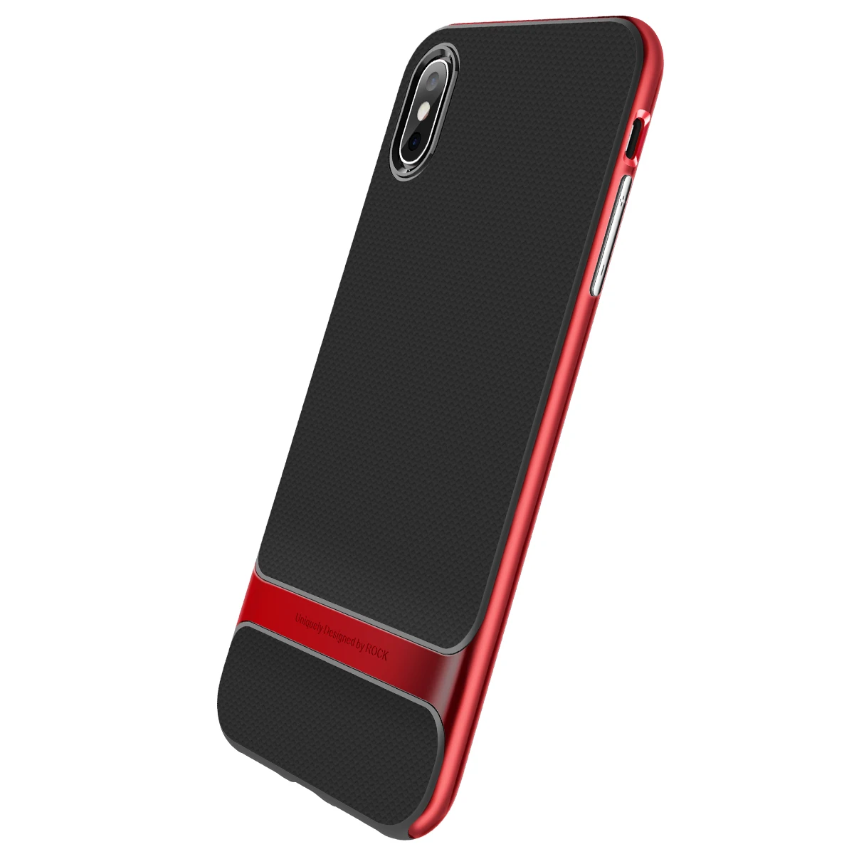 Red Противоударный чехол ROCK для iPhone XS Max XS, чехол для телефона Royce, ультра тонкий защитный чехол, Жесткий ПК+ Мягкий ТПУ чехол - Цвет: Red