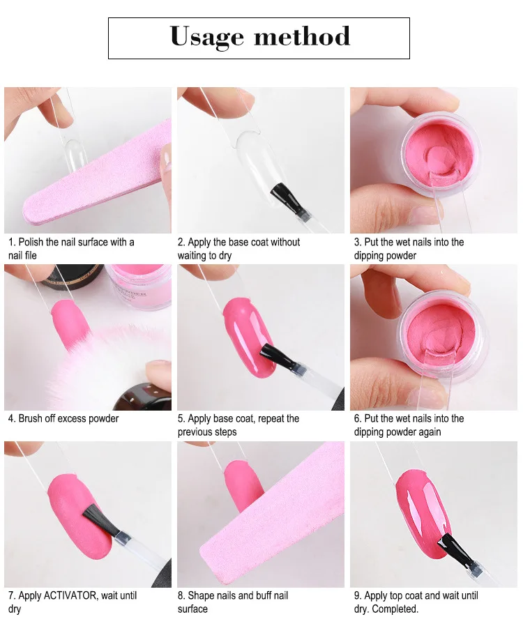 1 г/кор. яркий лак для ногтей пудровый градиент Блеск УФ гель украшения пудра