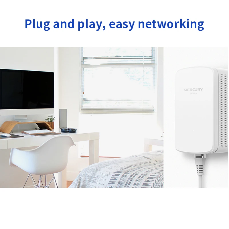Wi Fi адаптер Mercury MP6A PLC 1000 м гигабитный|Сетевые адаптеры c передачей данных по