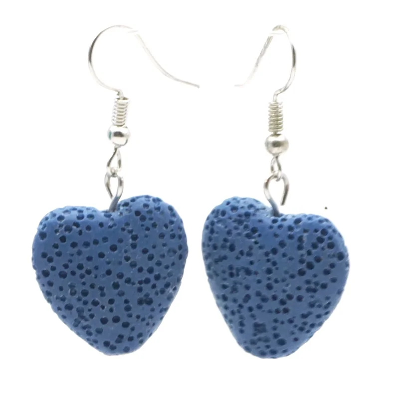 Сердце Лава камень аромат эфирное масло серьги диффузоры ароматерапия ювелирные