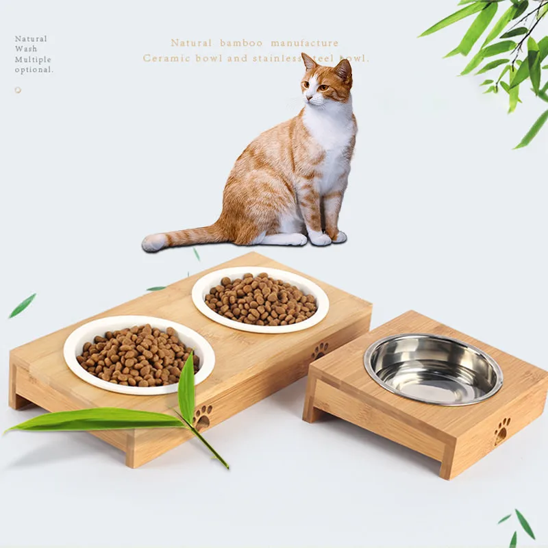 Новая популярная керамическая миска для кормления и воды из нержавеющей стали с