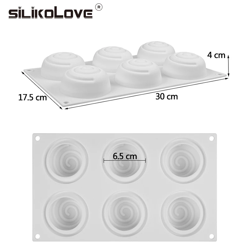 SILIKOLOVE 3D круглая волнистая форма для мусса торта силиконовая выпечки