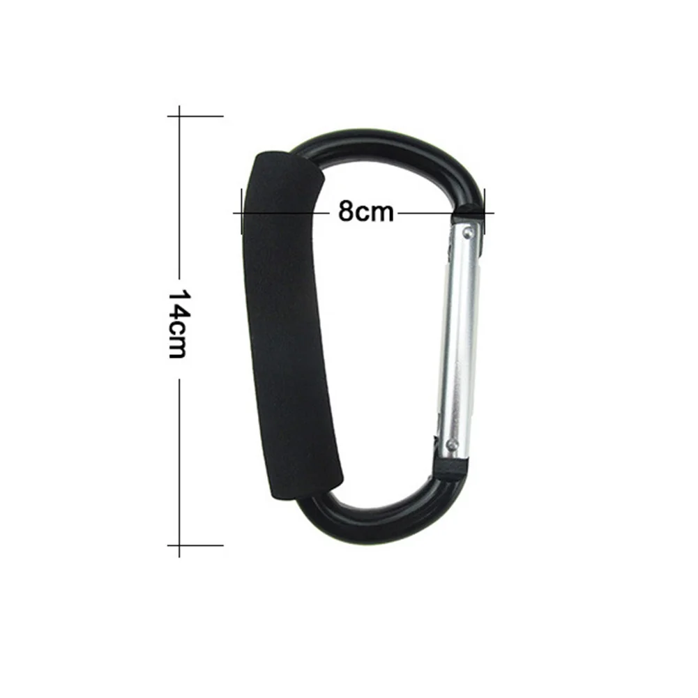 Металлическая Детская коляска крючок сумка для подгузников зажим карабин