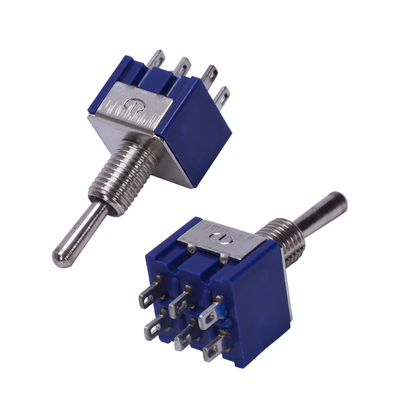 10 Pcs AC 125V 6A Amps ON/ON 2 Position DPDT Toggle Switch | Обустройство дома