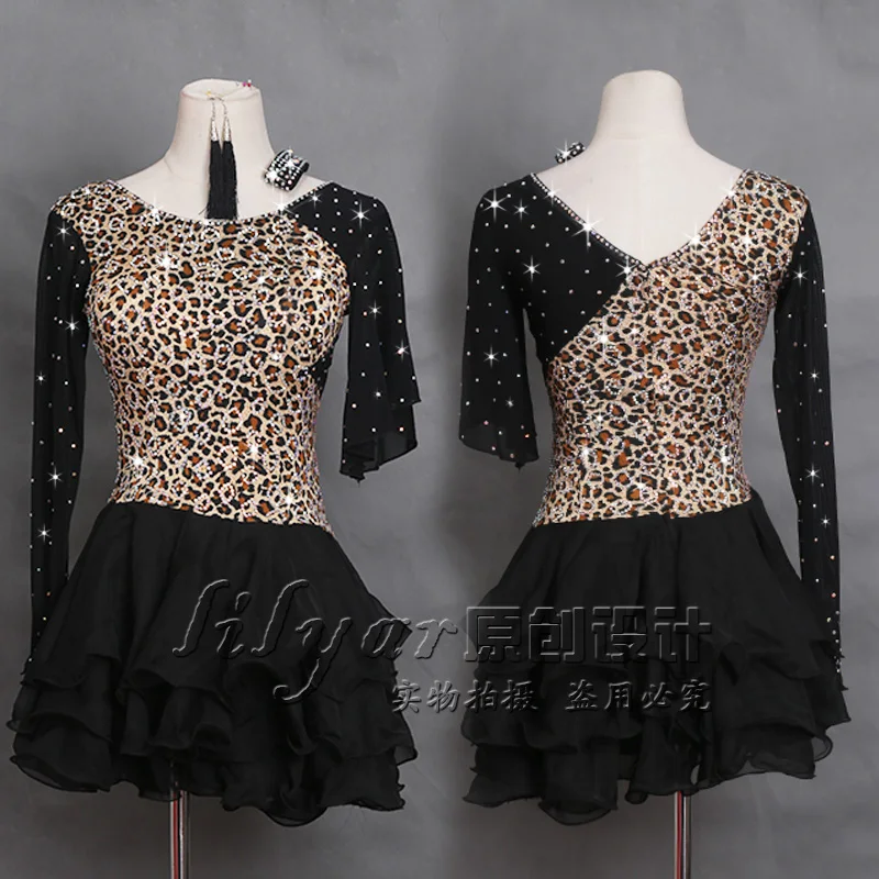 

New Latin Dance Dress Competition Dress Costumes Skirt Performing Dress Adult Customize Children Red Matador Skirt Split Skirtes