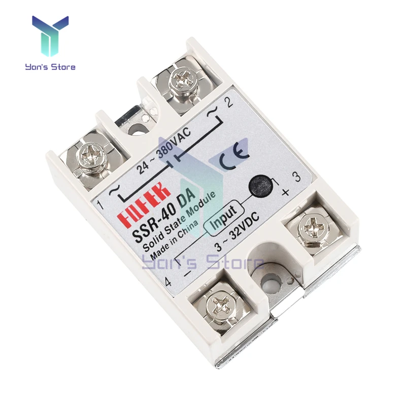 DC-AC твердотельное реле модуль переключателя SSR-10/25/40/50/60/75/100DA Однофазное