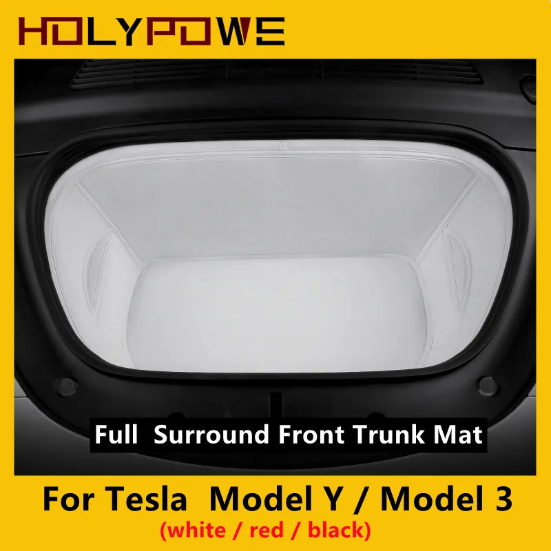 

Полноразмерный коврик для переднего багажника Tesla Model 3 Y 2021, мягкая кожаная защитная накладка, аксессуары для интерьера
