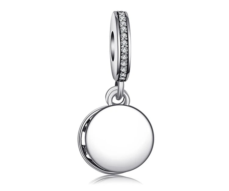 Jewelrypalace натуральная 925 стерлингового серебра Secret Blue Love Талисманы Бусины Fit Браслет Луна Звезда мотаться кулон Юбилей