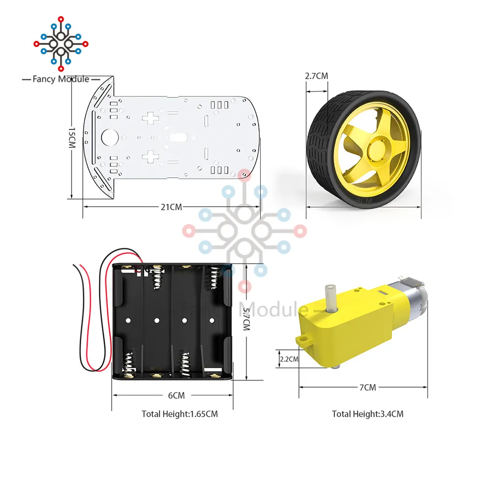 2WD Robot Smart Car Chassis Kits with Speed Encoder for Arduino 51 M26 DIY Education Kit | Инструменты