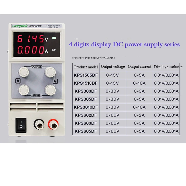 

4 PcS KPS1510DF Adjustable High Precision DC Power Supply Output 0-15V 0-10A AC110/220V