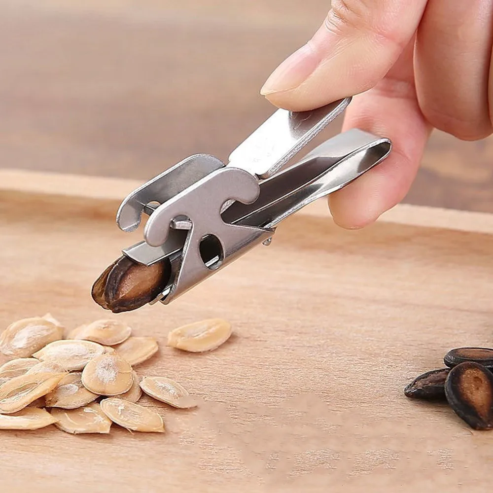 

Sheller Nuts Opener Melon Seed Plier Clamp Pistachio Opener Sunflower Seeds Peeler Walnut Pine Cracker Kitchen Tools