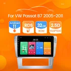 Android11 2 + 32G автомобильный радиоприемник, мультимедийный плеер для VW Volkswagen Passat B7 2005-2011, автомобильный GPS-навигатор, стерео блок RDS WIFI USB BT