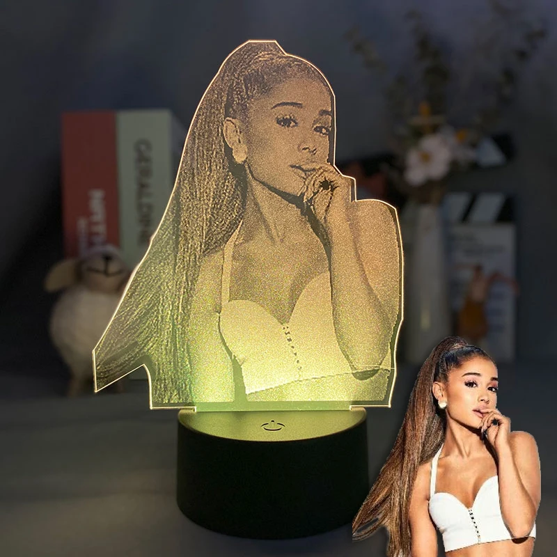 

3d Picture Lamp of Ariana Grande The American Singer Delineascope Smart Phone Control Bedroom Decor LED Night Light Cool Present