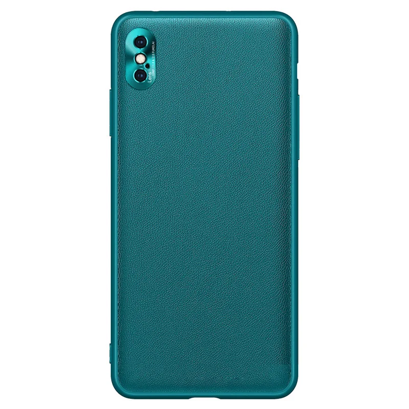 

Genuine Leather Phone Case Metal Lens Full Cover Case For iPhones 11 Promax X XR Back Cover 7 8Plus Phone Cases