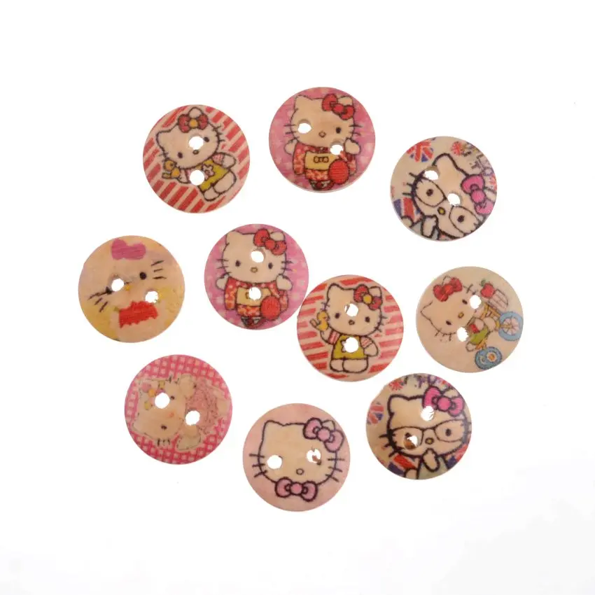 20 шт. деревянные пуговицы с 2 отверстиями 15 мм | Дом и сад